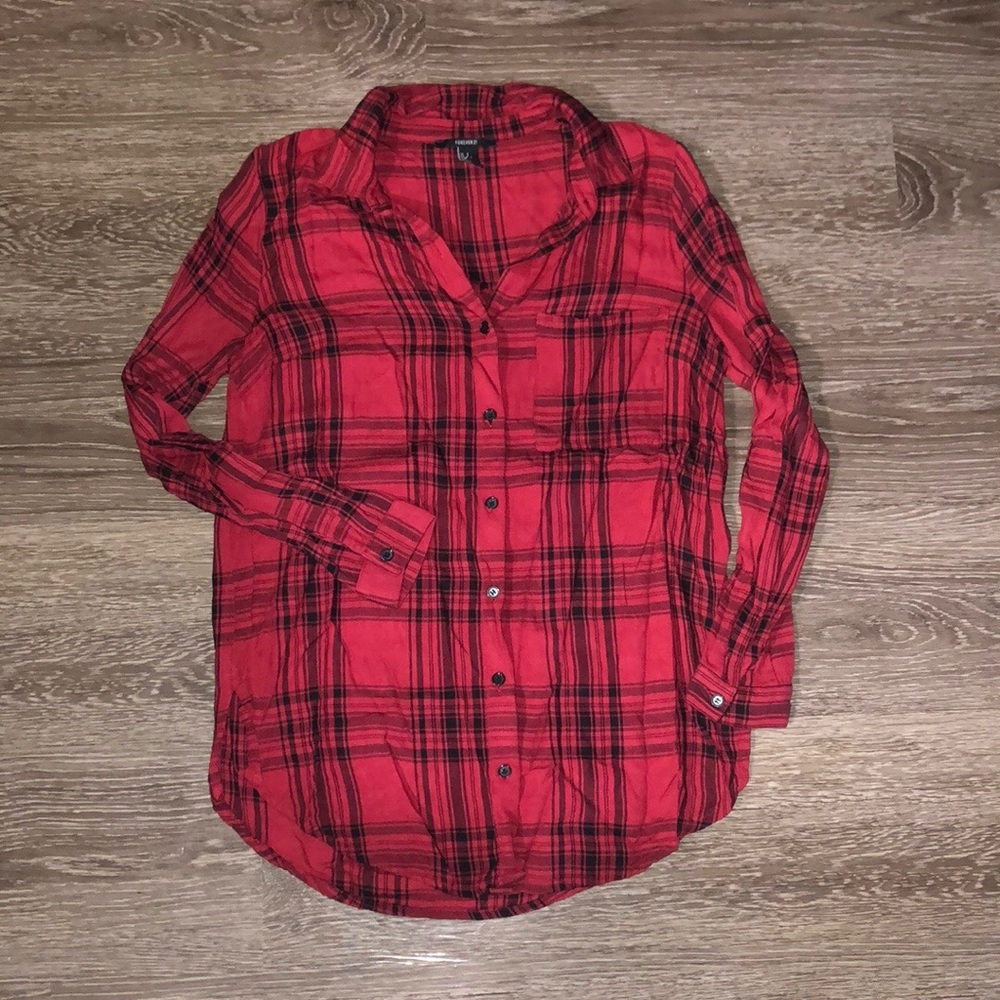 Forever 21 plaid button down shirt